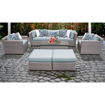 Merlyn 8 Piece Rattan Sofa Seating Group With Cushions Reviews