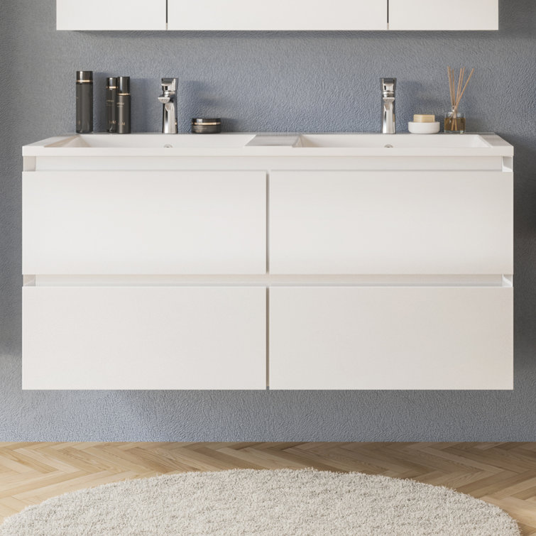 belfry bathroom durain 1200 mm wall hung double vanity unit wayfair co uk