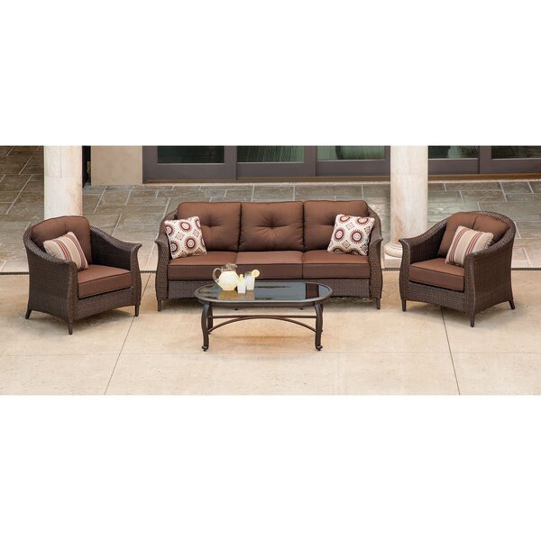 Barrell 4 Piece Sunbrella Sofa Set with Cushions by Darby Home Co