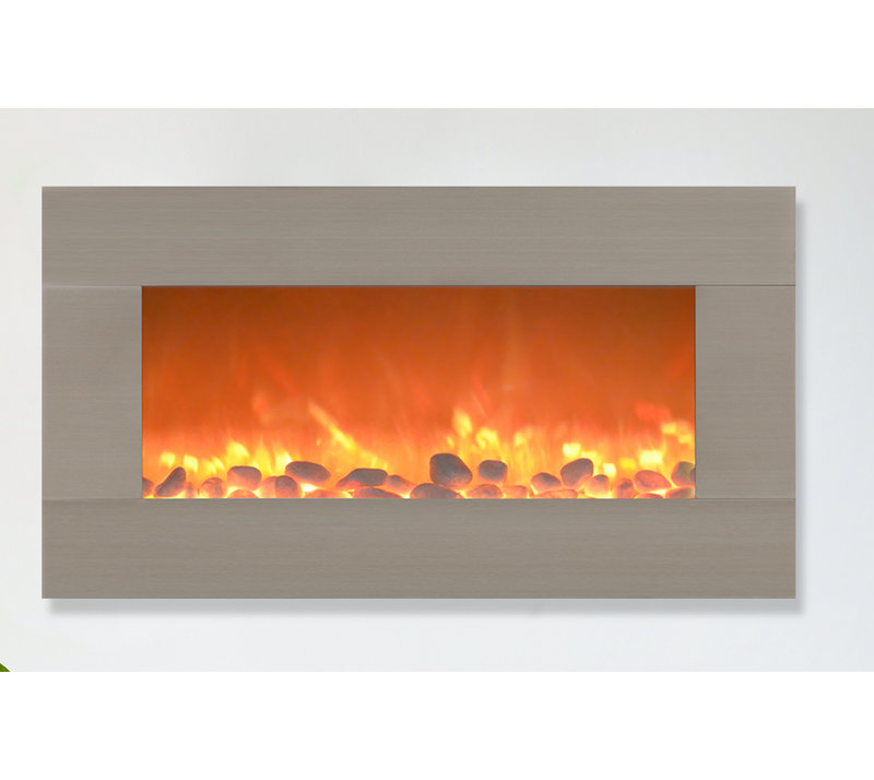 Orren Ellis Hyler Wall Mounted Electric Fireplace Reviews Wayfair