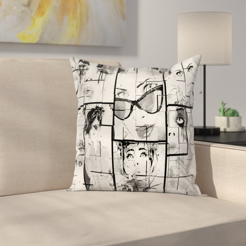 East Urban Home Eiffel Tower Decor Trendy Girl Square Pillow Cover
