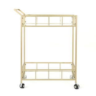 Modern Contemporary Gold Bar Cart With Wine Rack Allmodern Save To Idea Board