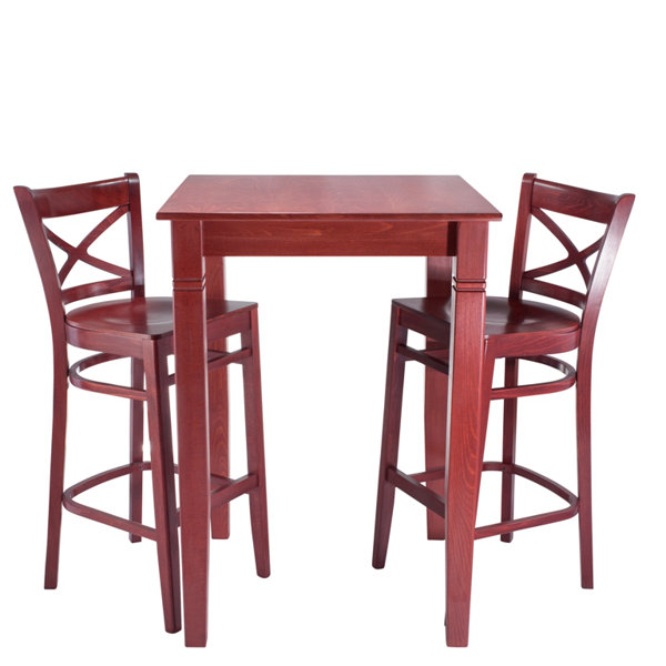 Eadie Wood Seat 3 Piece Pub Table Set By Darby Home Co Savings