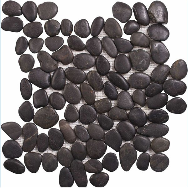 Stone Pebble Tile in Black by Parvatile