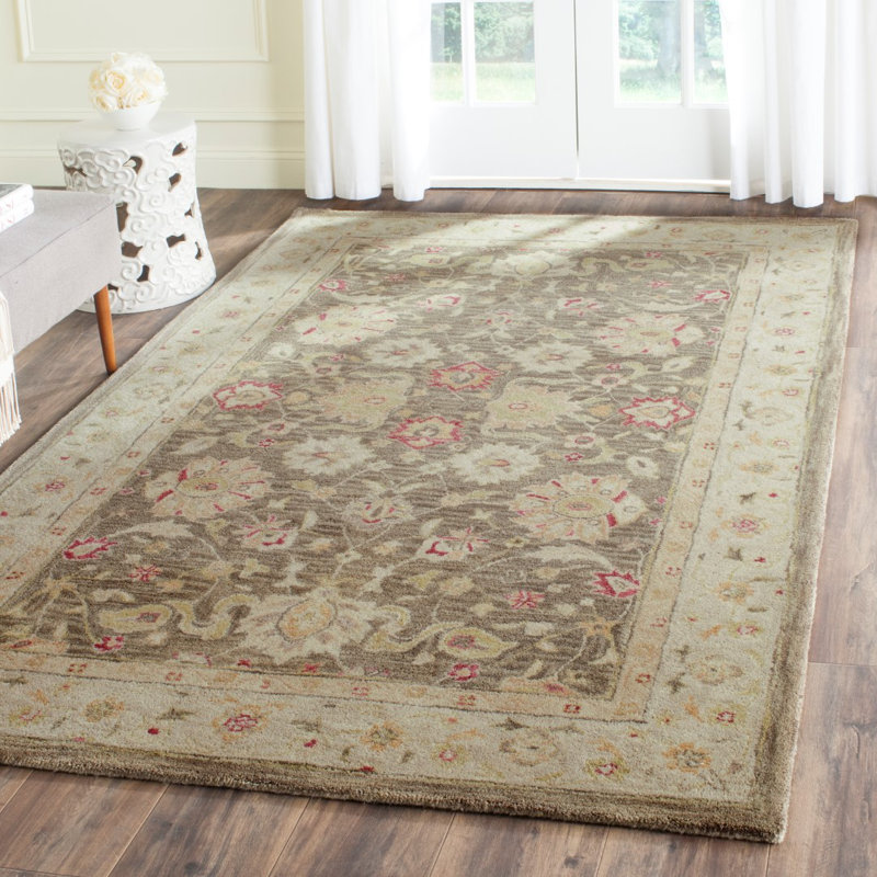 Three Posts Ashville HandTufted Olive / Beige Area Rug & Reviews Wayfair
