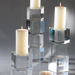 Large Pillar Candle Holders Wayfair Escalier Pillar Candlestick Holder