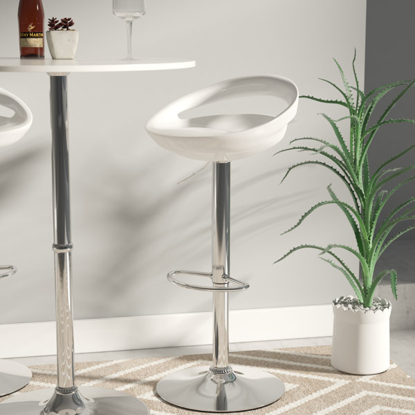 Carle Adjustable Height Swivel Bar Stool by Wade L