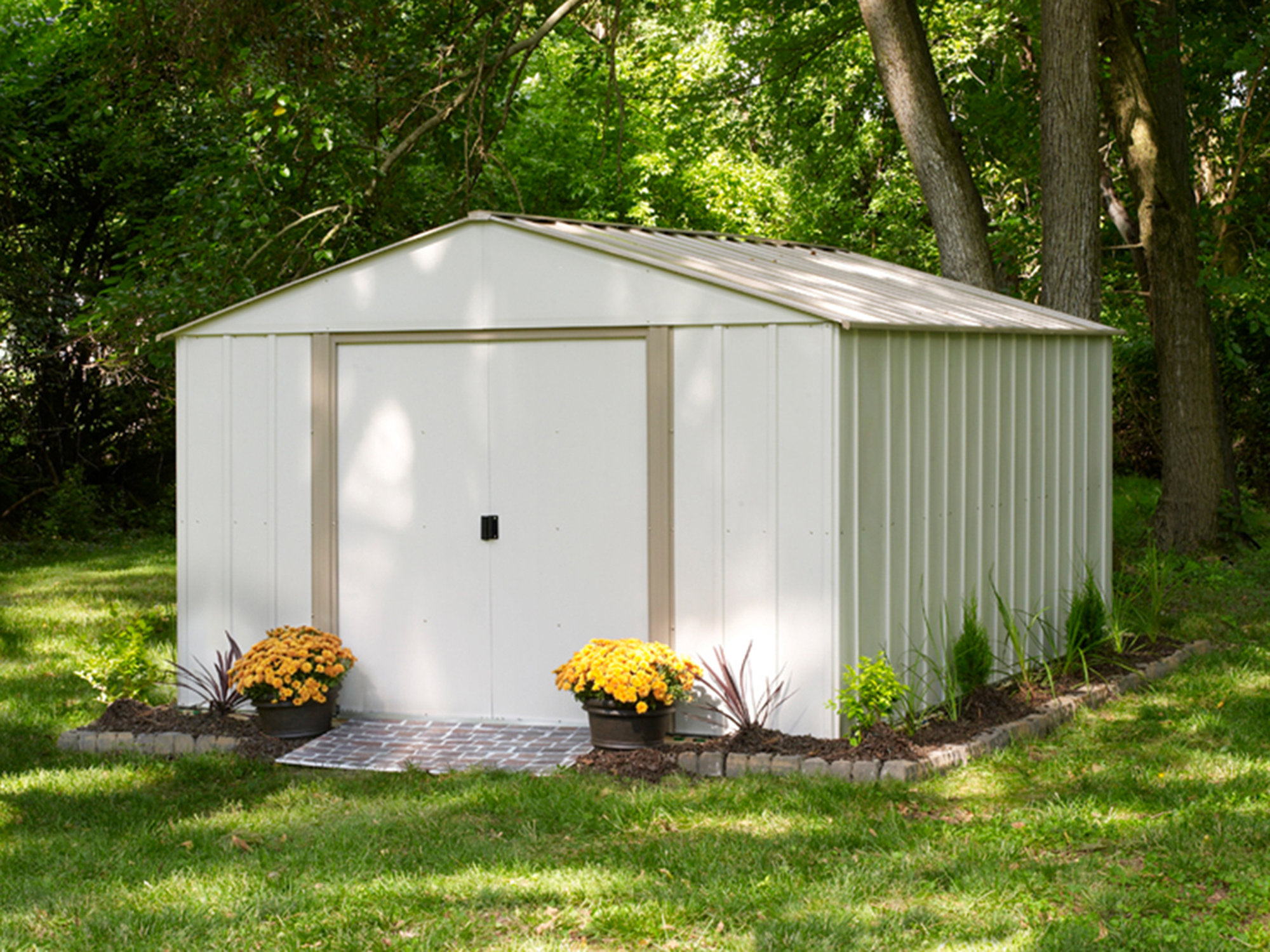 Arrow Oakbrook 10 ft. 3 in. W x 13 ft. 7 in. D Metal Storage Shed