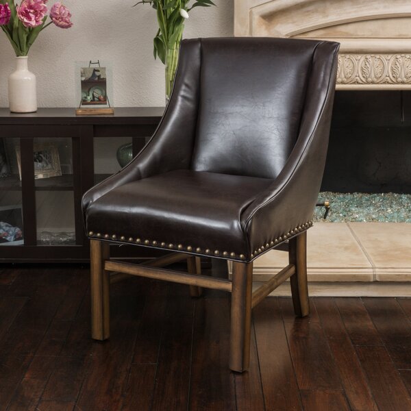 Upholstered Side Chair In Brown By Lark Manor