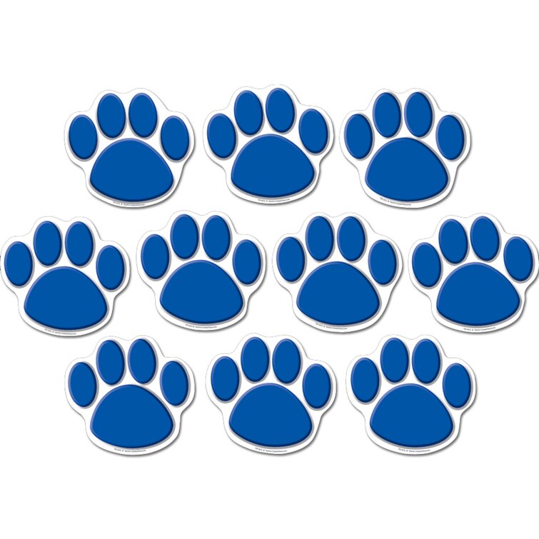 Created Accents Blue Paw Prints Accent | Wayfair