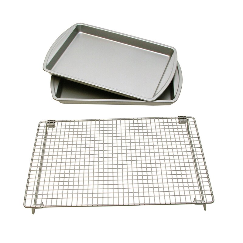 LCM Home Fashions, Inc. 3 Piece Baking Sheet and Rack Set & Reviews ...