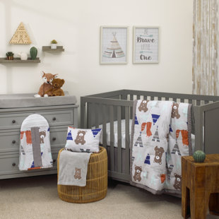 Bear Woodland Crib Bedding Sets You Ll Love Wayfair Dreamer Woodland Animal 8 Piece Crib Bedding Set