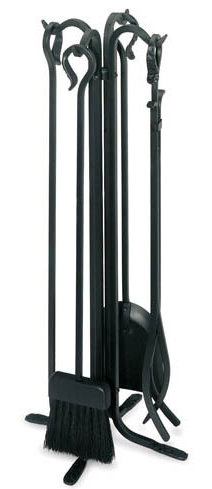 Forged Hearth 5 Piece Iron Fireplace Tool Set by Pilgrim Hearth