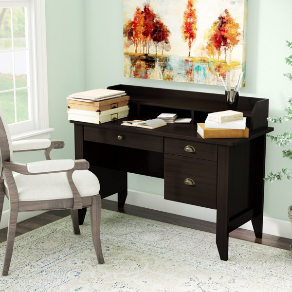 Baker Computer Desk with Hutch by Three Posts