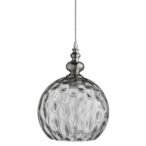 Searchlight Lighting Indiana-Satin Silber Kugel Anhänger mit Klarglas - Scheinwerfer 202...