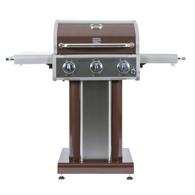 Kenmore 3Burner Propane Gas Grill with Side Shelves Kenmore Finish Mocha
