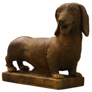 Animals Dachshund on Base Statue