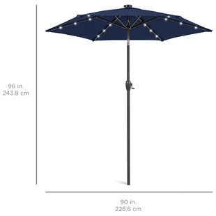 Blue Lighted Patio Umbrellas You Ll Love In 2020 Wayfair