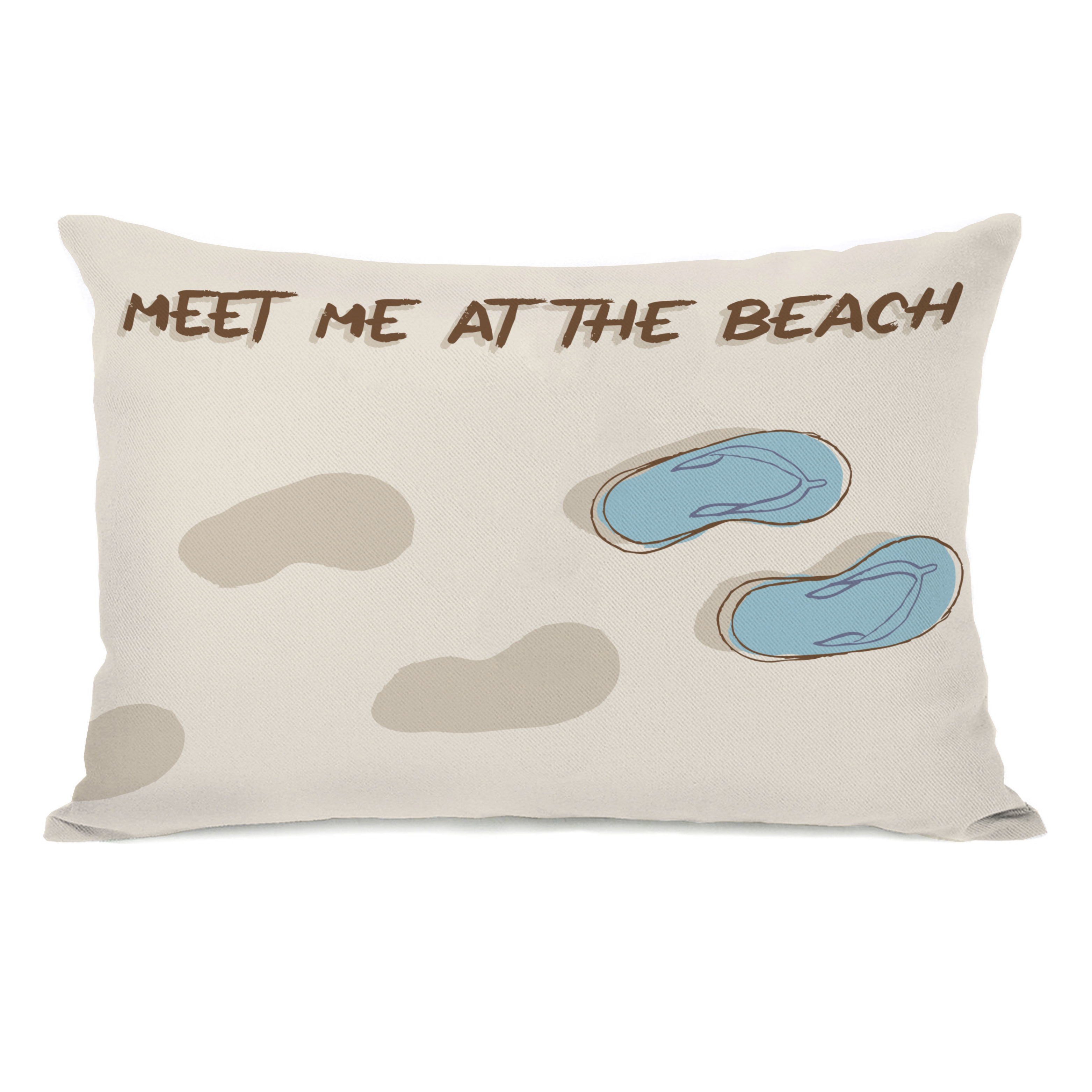 One Bella Casa Meet Me At The Beach Throw Pillow Reviews Wayfair
