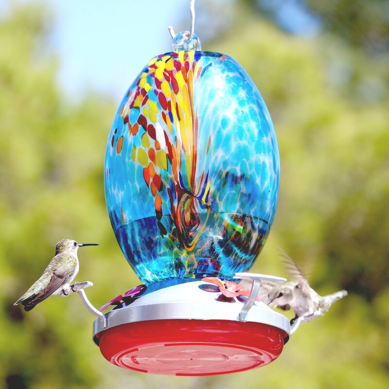 glass hummingbird feeders
