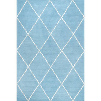 Corrigan Studio Lattin Geometric Hand Hooked Cotton Wool Rust Area Rug Wayfair