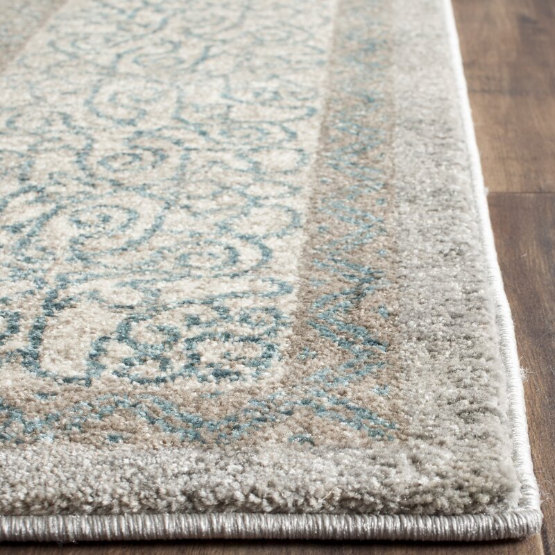 Darby Home Co Sofia Light Gray/Blue Area Rug & Reviews Wayfair