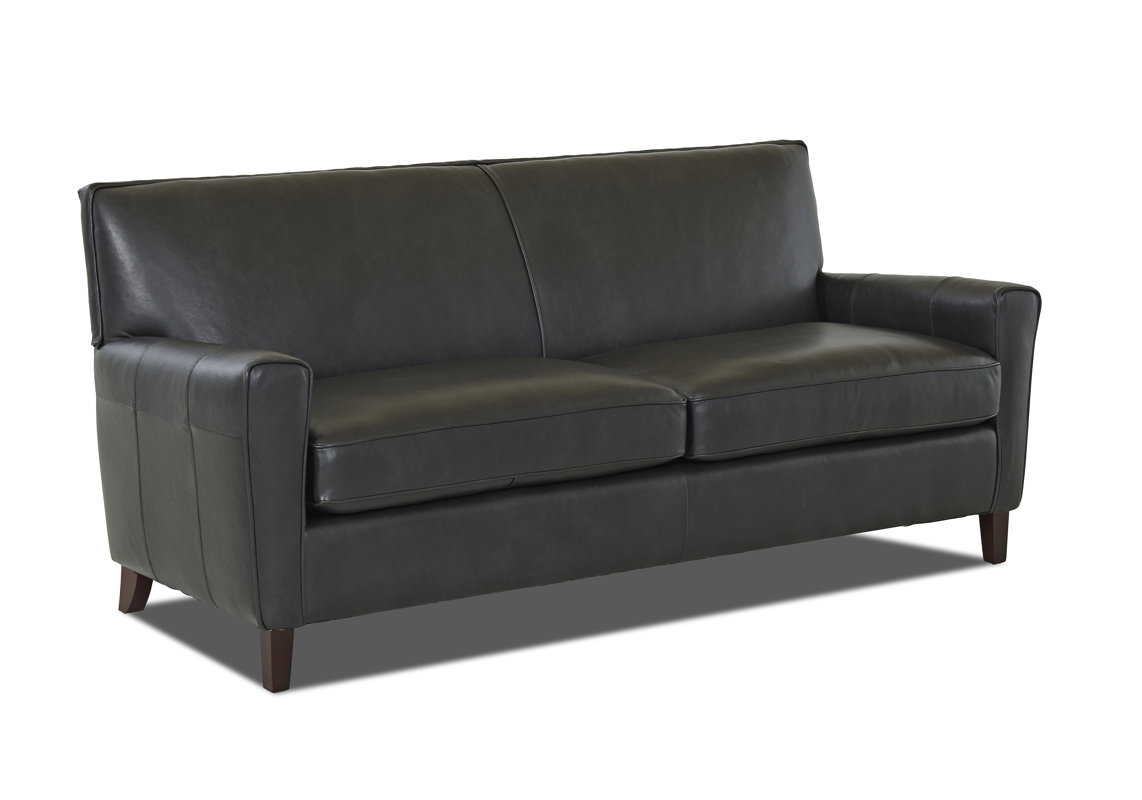 Wayfair Custom Upholstery™ Grayson Leather Sofa & Reviews Wayfair