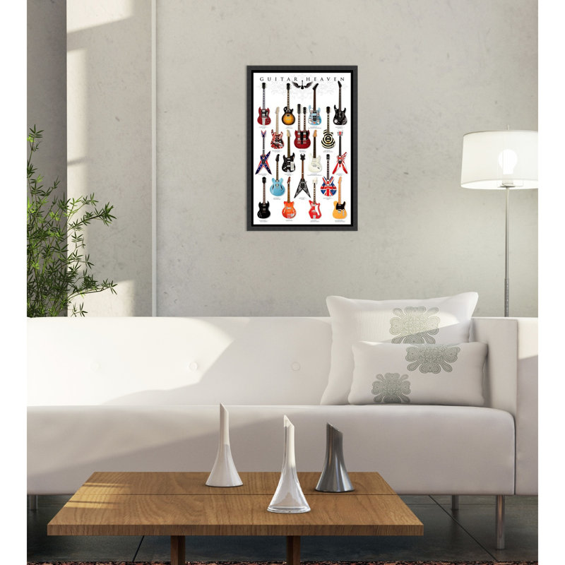 Guitar Heaven Poster Black Framed Ready To Hang Frame Free P/&P