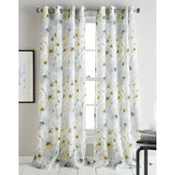 Floral Yellow Gold Curtains Drapes You Ll Love In 2020 Wayfair