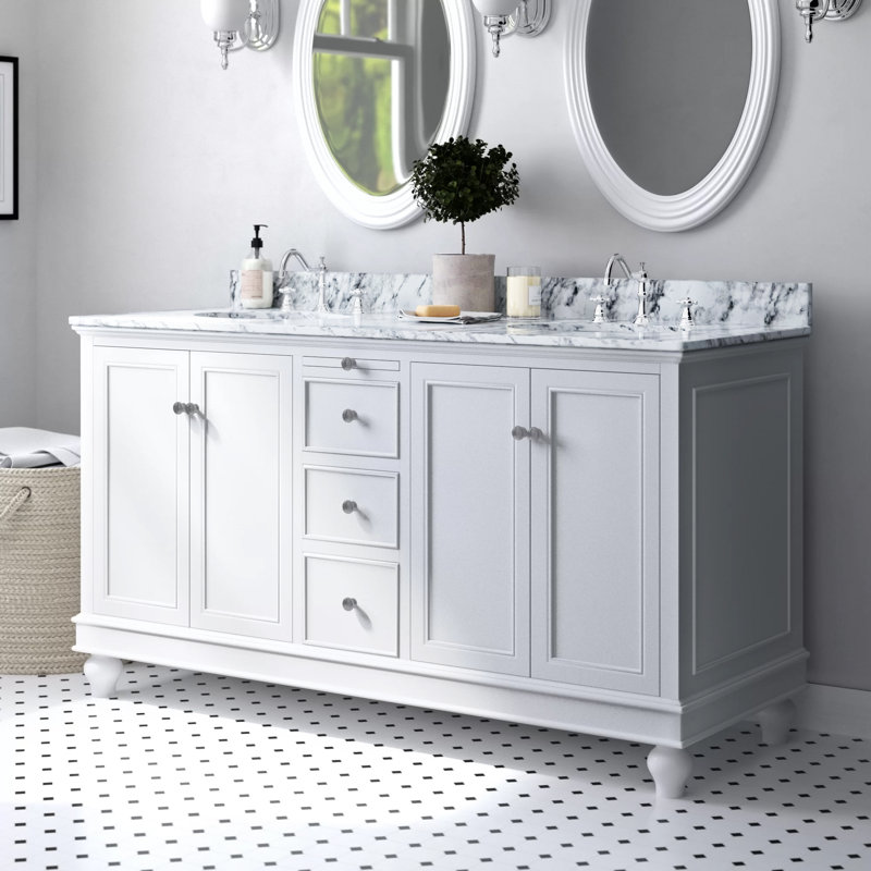 Charlton Home Savanna 60 Double Bathroom Vanity Set Reviews Double Bathroom Vanity Set