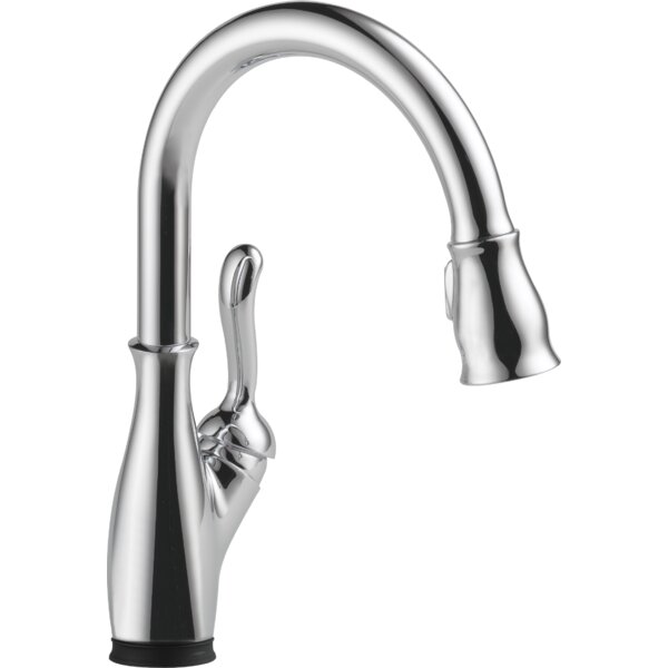 Leland Standard Single Handle Kitchen Faucet with Touch2O® Technology by Delta