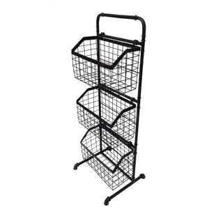 Floor Standing Baskets Wayfair 3 Tier Floor Stand Display Metal Basket