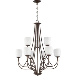 Mcguire Transitional 9-Light Shaded Chandelier