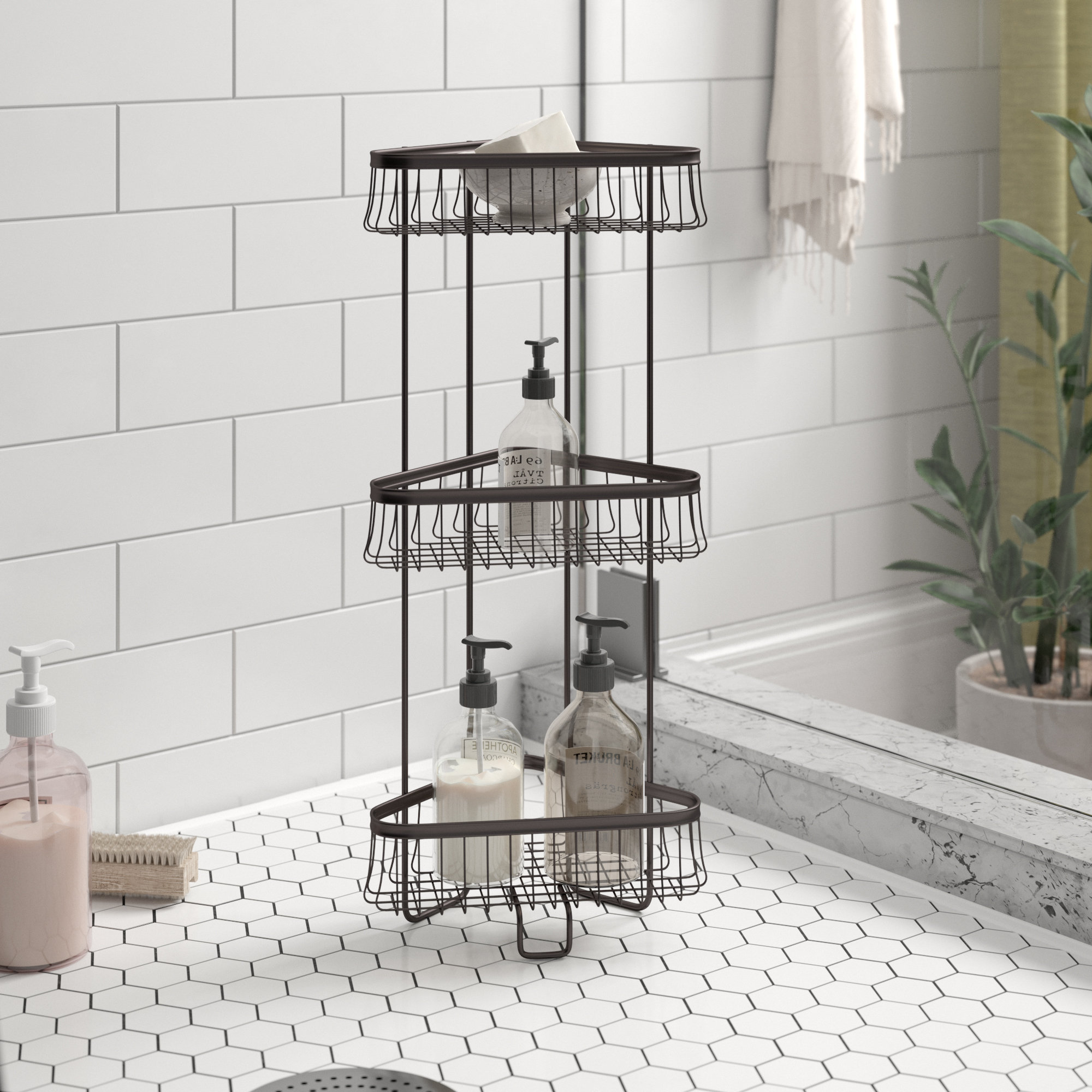 Rebrilliant Eisenman Steel Free Standing Shower Caddy Reviews Rebrilliant Eisenman Steel Free