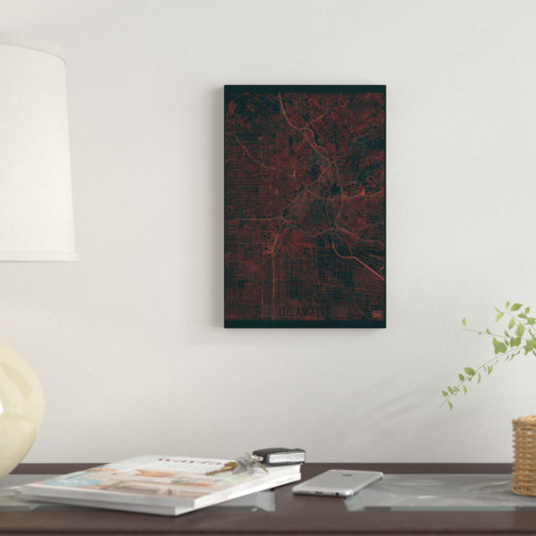 East Urban Home Los Angeles Infrared Urban Blueprint Map Graphic