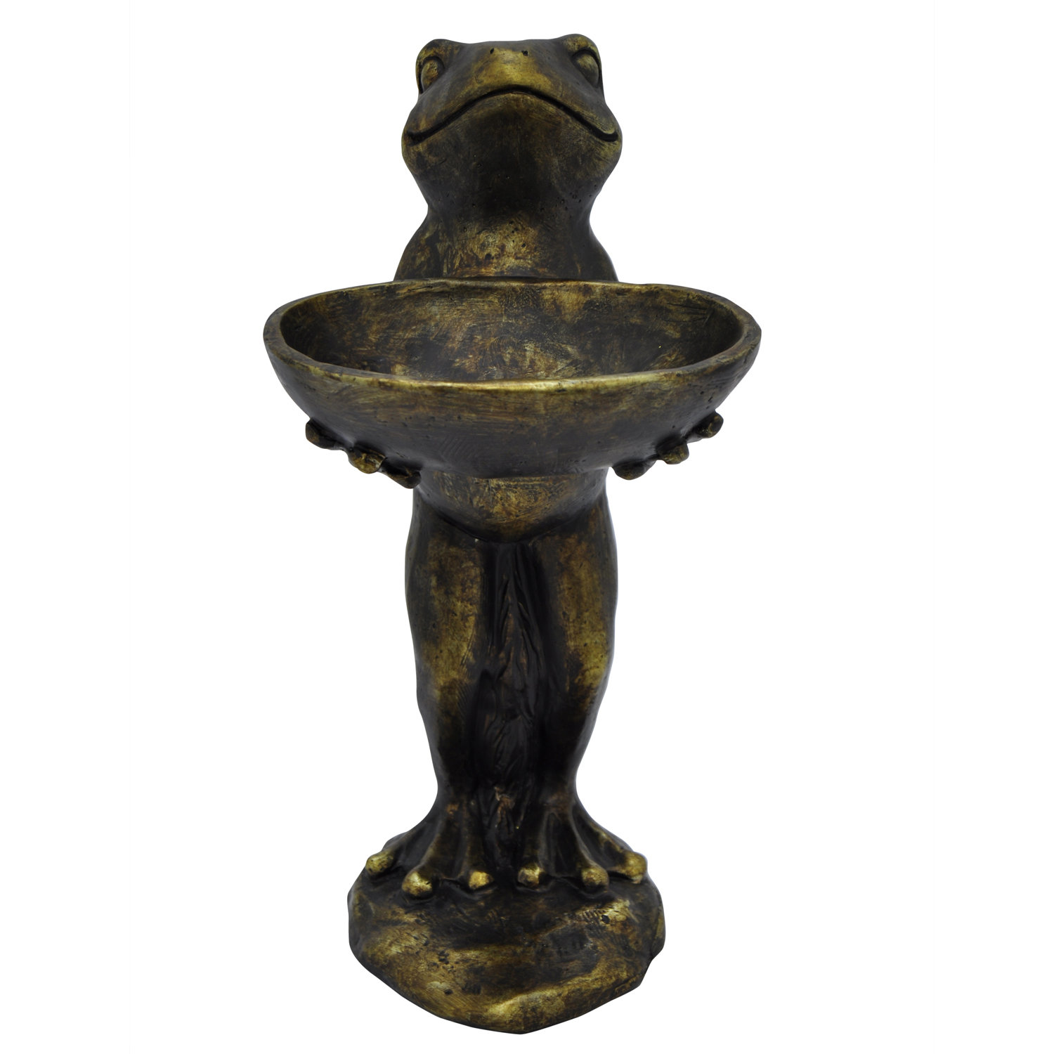 Three Hands Co Frog Decorative Bird Feeder Wayfair