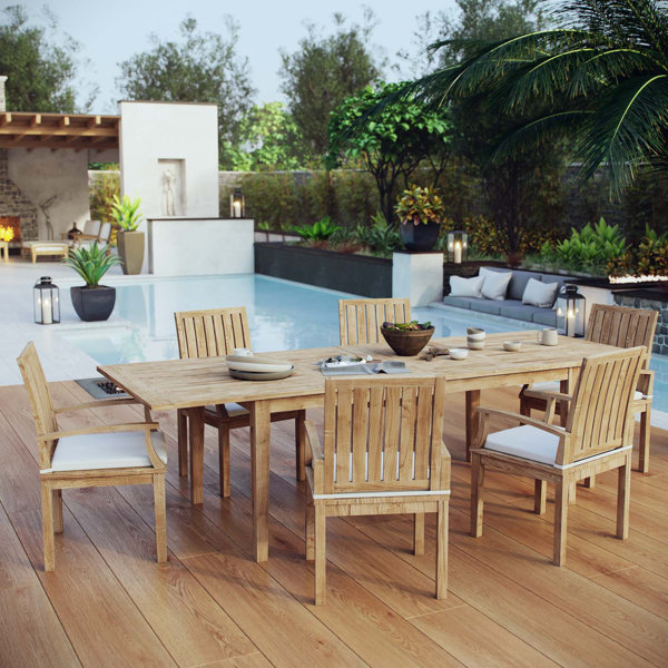 Christian 7 Piece Dining Set with Cushions by Rosecliff Heights