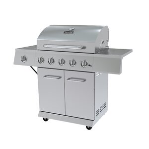 5-Burner Propane Gas Grill with Cabinet