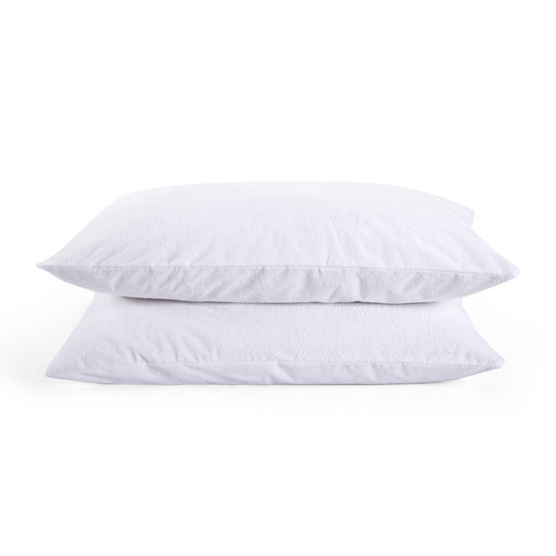 STANDARD-PILLOW PROTECTOR--STOPS BED BUGS DUSTMITES ALLERGEN WATERPROOF-ZIPPERED