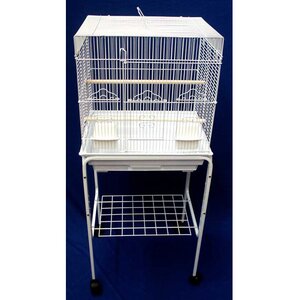 Square Top Small Bird Cage with Stand