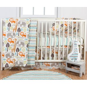 Safari 3 Piece Crib Bedding Set