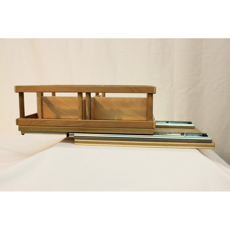 Rebrilliant Upper Cabinet Spice Rack Caddy Small Pull Out Drawer