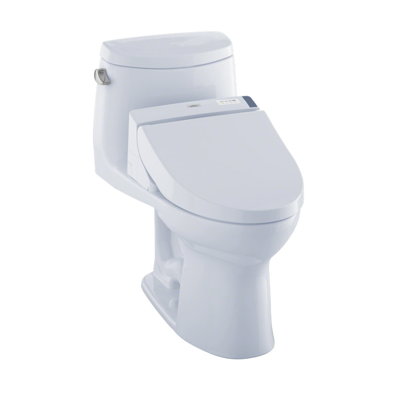 Toto Ultramax Ii 1 28 Gpf Elongated One Piece Toilet With C200 Electronic Bidet Seat Reviews Wayfair