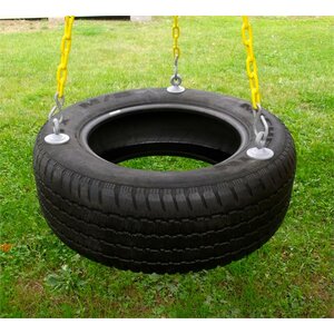 3 Chain Rubber Tire Swing with Coated Chain