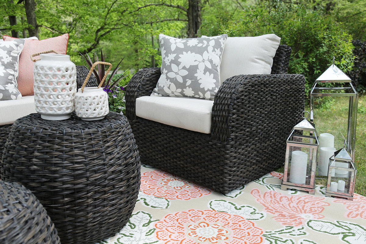 AE Outdoor Sanford 6 Piece Sunbrella Sofa Set with Cushions & Reviews