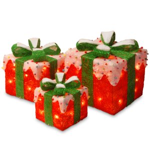 3 Piece Gift Box Christmas Decoration Set