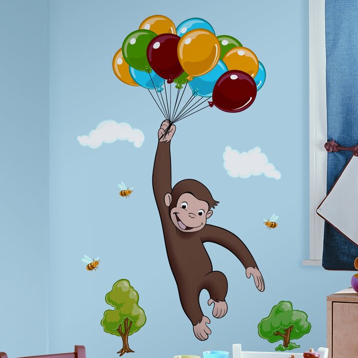 Favorite Characters 10 Piece Curious George Giant Wall Decal