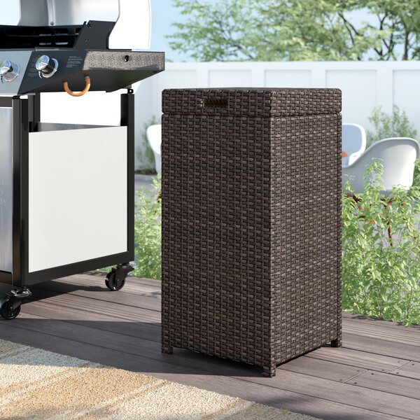 Pedal Bin in Wicker Design with Removable Tray and 20 Litre Capacity in brown   for your Bathroom Kitchen or Office 