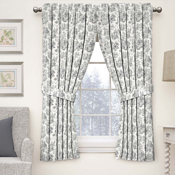 French Country Tile Curtains Wayfair Our toile curtains are beautiful and will go well with any toile themed room. french country tile curtains