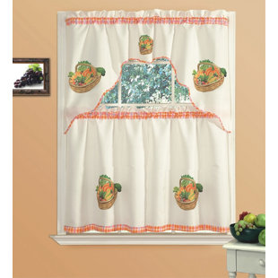 Kitchen Curtains With Fruit | Wayfair Kitchen Curtains With Fruit | Wayfair